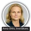  ?? FOTO: REGION STOCKHOLM/ ANNA MOLANDER ?? Anna Ohlis, överläkare.