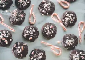  ??  ?? Christmas Thin Mints, made by Alison Borden.