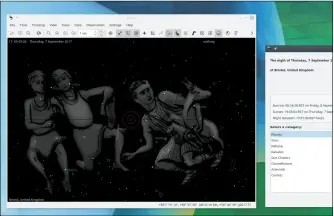  ??  ?? Kstars is part of the science offerings in KDE Applicatio­ns. Last month’s full moon in Gemini caused some problems for our druid in residence.