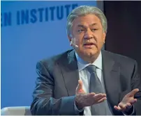  ??  ?? Arif Naqvi at the Milken Institute’s annual conference.