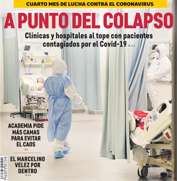  ?? VÍCTOR RAMÍREZ/LD ?? Listín Diario accedió al hospital, justo al área donde están ingresados los pacientes que padecen el virus comproband­o que la mayoría de camas de este centro están ocupadas solo de personas con Covid-19, aunque todavía siguen recibiendo pacientes en el servicio de emergencia.