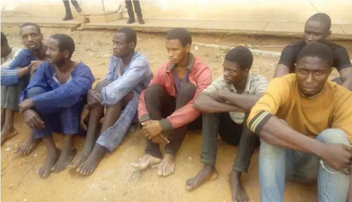  ??  ?? Some criminals paraded by the state police command in Ilorin