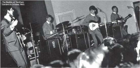  ??  ?? The Beatles at Trentham Gardens in October, 1963.