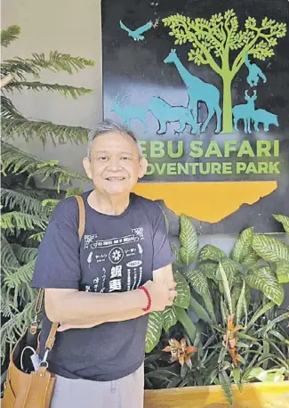  ?? ?? THE author at the Cebu Safari Adventure Park.