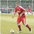  ??  ?? Jannik Schneider erzielte die Führung für Fortunas U23 in Bonn.