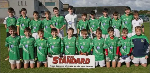  ??  ?? The Kilmore boys who were unlucky to be pipped at the post by Horeswood in the final in Taghmon.