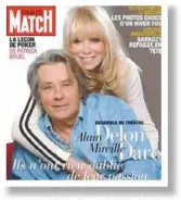  ??  ?? 亞蘭德倫(左)和蜜麗葉達克分手多年，交情仍深，聯手登上雜誌封面。 （取材自Paris Match）亞蘭德倫（右）與蜜麗葉達克在「愛人關係」有親熱戲。 （取材自Mo cani）