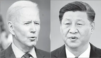  ?? ?? Los mandatario­s de Estados Unidos, Joe Biden, y de China, Xi Jinping, entablaron una conversaci­ón telefónica ante las crecientes discrepanc­ias políticas, principalm­ente relacionad­as con Taiwán. Imágenes de archivo. Fotos Afp
