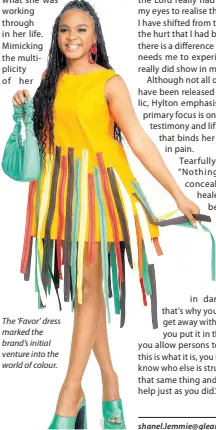  ?? ?? The ‘Favor’ dress marked the brand’s initial venture into the world of colour.