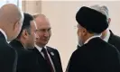  ?? Photograph: Grigory Sysoyev/Sputnik/AFP/Getty ?? A battle for influence: Putin meets Iran’s President Raisi as part of Russia’s parallel pursuit of new alliances in the region