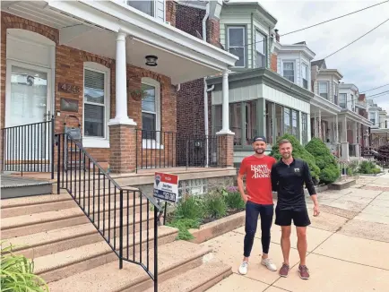  ?? ANDREW HARMON ?? Andrew Harmon, left, and his fiance, Evan Garbayo, put their wedding fund toward their dream home.