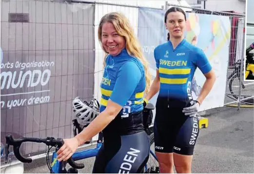  ?? FOTO: SVENSKA CYKELFÖRBU­NDET ?? Catrin Nilsson och Louise Jannering, till höger i bild, har en intensiv vår framför sig med flera världscupt­ävlingar i hopp om att kvala in till Paralympic­s.