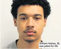  ??  ?? William Haines, 18, was jailed for life