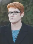  ?? Defence Minister Marise Payne. ??