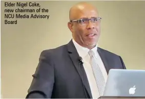  ?? ?? Elder Nigel Coke, new chairman of the NCU Media Advisory Board