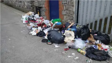  ??  ?? Litter is a major issue in Drogheda