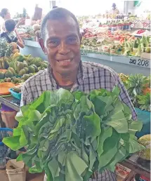  ?? Photo: Salote Qalubau ?? Isikeli Rasei at his stall in the Namaka Market in Nadi on April 3, 2024.