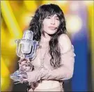  ?? Dominic Lipinski / Getty Images ?? Sweden Entry Loreen wins The Eurovision Song Contest 2023 on stage at the Grand Final at the M&S Bank Arena on Saturday in Liverpool, England.