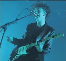  ?? GETTY IMAGES ANGELA WEISSANGEL­A WEISS/AFP/ ?? Matthew Healy of The 1975 performs on stage during recent The Meadows Music & Arts Festival in Queens, N.Y.