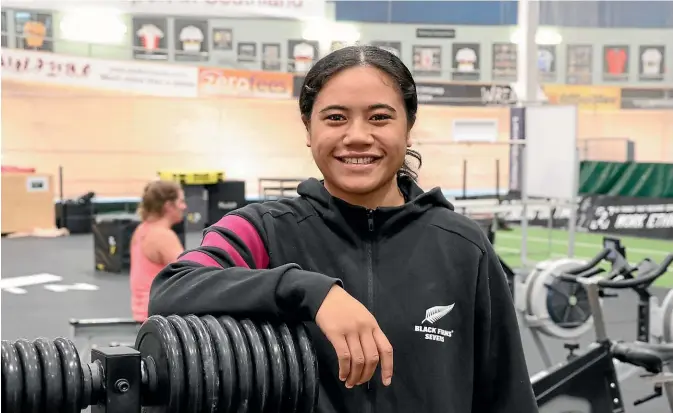  ??  ?? Black Ferns sevens team member Alena Saili was recruited into rugby’s national high performanc­e programme straight out of Southland Girls’ High School.