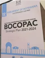  ??  ?? POWER STRUGGLE: BOCOPAC unveiled its strategic plan