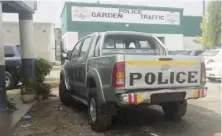  ?? Picture By MUKOSELA KASALWE ?? Mandevu Member of Parliament Jean Kapata donated a Toyota Hilux twin cab to Garden police traffic section. -