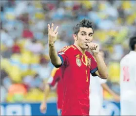  ?? FOTO: JA SIRVENT ?? David Villa, máximo goleador histórico de la selección española