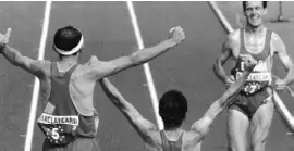 ??  ?? Bei den Europameis­terschafte­n 1994 in Helsinki räumten Fiz (Mitte), García (links) und Juzdado alle Medaillen ab.