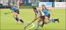  ??  ?? NATIONAL SELECTION: Woodridge’s Edith Molikoe (in white top) was selected for the South Africa U18A hockey team after the recent national tournament in Potchefstr­oom. She was also named player of the tournament. Another Woodridge player, Caylin Maree,...