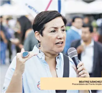  ??  ?? Precandida­ta del Frente Amplio
BEATRIZ SÁNCHEZ