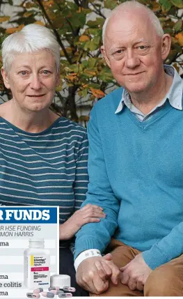  ??  ?? Still waiting: Bernie Marron and her husband, cancer patient Peter Milne