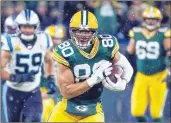  ?? MATT LUDTKE / AP ?? Veteran tight end Jimmy Graham has proven to be a durable and reliable target over his 11-year career.