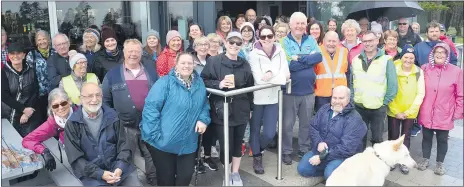  ?? (Pic: John Ahern) ?? Some of those who took part in last Saturday’s Climb With Charlie fundraiser - the group gathered at Fermoy Golf Club en route to Corrin Hill.