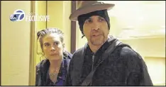  ?? AP / KGO-TV ?? This still frame provided by San Francisco TV station KGO-TV, made late Sunday shows Derick Ion Almena (right) and Micah Allison, the couple who operated the Ghost Ship warehouse where dozens died in a fire, at the Oakland, Calif., Marriott Hotel.