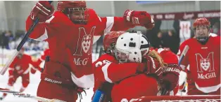  ?? IAN MACALPINE/POSTMEDIA FILES ?? The McGill Martlets, pictured in 2017, and the Guelph Gryphons have announced new multi-million dollar initiative­s focused on gender equity and advancing women in sport.