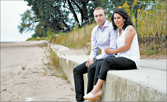  ?? E. JASON WAMBSGANS/CHICAGO TRIBUNE ?? Nadia Mufarregue is a Chicago-area educator who’s been stuck in immigratio­n limbo since marrying her husband, Robert Haemmerle, a U.S. citizen, in January.
