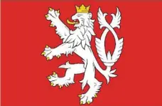  ?? ?? Zemská vlajka Čech Vlajka je červená, uprostřed je bílý dvouocasý lev ve skoku se zlatou korunou a zbrojí, tedy drápy a jazykem.