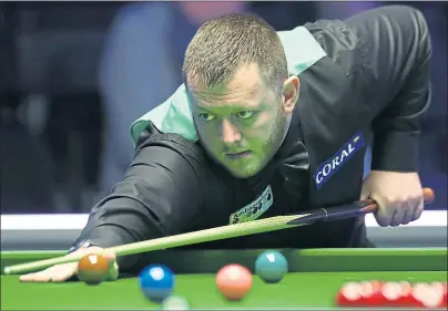  ?? ?? Home favourite Mark Allen yesterday booked his final spot at the BetVictor Northern Ireland Open