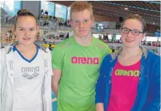  ?? FOTO: PRIVAT ?? Die Aalener Schwimmer in Diensten des SV Gmünd (von links): Katharina Bopp, Julian und Carolin Morassi