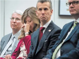  ?? CLIFF OWEN THE ASSOCIATED PRESS ?? Parents who lost their children during U.S. school shootings appear at the release of the Secret Service National Threat Assessment Center's new report, which examines 41 targeted attacks that occurred in schools between 2008 and 2017.