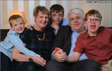  ?? PICTURE: COLIN MEARNS ?? Joanne McAlpine with husband Ken and sons, from left, Lewis, Jamie and Fraser