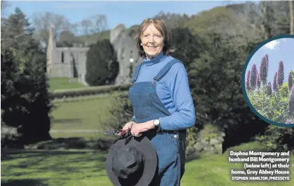  ?? STEPHEN HAMILTON /PRESSEYE ?? Daphne Montgomery and husband Bill Montgomery(below left) at their home, Grey Abbey House