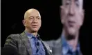  ??  ?? ‘Jeff Bezos, who keeps promising us he is going to leave Earth and go to space but here he still is, seems to believe all workers are inherently lazy’. Photograph: John Locher/ AP