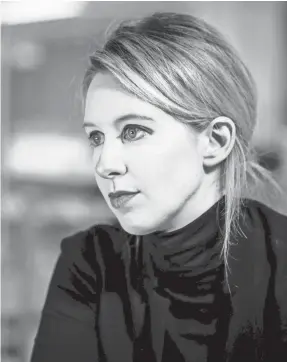  ?? MARTIN E. KLIMEK/USA TODAY ?? Theranos CEO Elizabeth Holmes is revealed in “The Inventor: Out for Blood in Silicon Valley,”