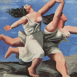  ??  ?? Pittura Picasso, Due donne sulla spiaggia (dettaglio)