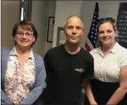  ?? SUBMITTED PHOTO ?? Zuber Realty agent Vanessa Deskie, Doug Graybill, one of the directors/founders of Veterans Making a Difference, and Zuber Realty agent Jody Dolansky