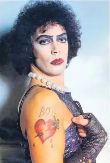  ??  ?? Tim Curry’s portrayal of Dr Frank-NFurter in The Rocky Horror Picture
Show was an influence on Joaquin Phoenix’s Joker.