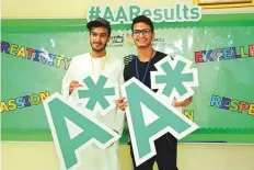  ?? Courtesy: Al Yasmina Academy ?? Ahmad Al Hosani and Mohammad Al Yousefi, two of Al Yasmina Academy’s top performers.