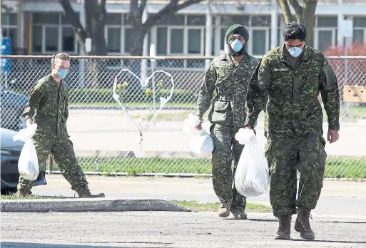  ?? STEVE RUSSELL TORONTO STAR FILE PHOTO ?? THE CANADIAN MILITARY was called in to help the hard-hit Eatonville Care Centre in Etobicoke. At the time of the outbreak, the home said it was following up-to-date public health guidelines.