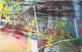  ??  ?? Gerhard Richter (li.), geboren 1932 in Dresden, Maler, Bildhauer, Fotograf – Richters Gemälde „Netz“(1985, bei Christie’s).